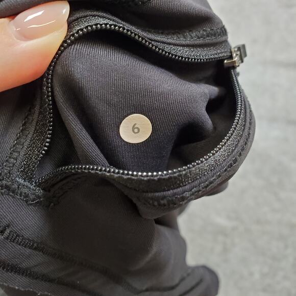 Lululemon Leggings Womens 6 Black Run Workout Gym 17" Athletic Stretch - Picture 8 of 9